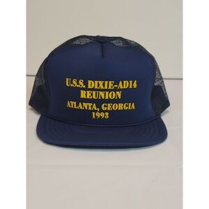 U.S.S‎ Dixie-AD14 Reunion 1993 Trucker Hat Snap Back. Blue US Navy Military. NEW